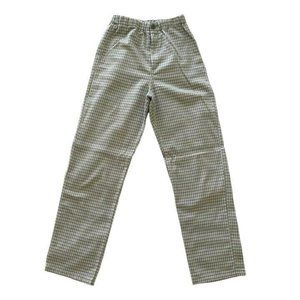 Brandy Melville checkered green and white high-waisted pants. One Size.